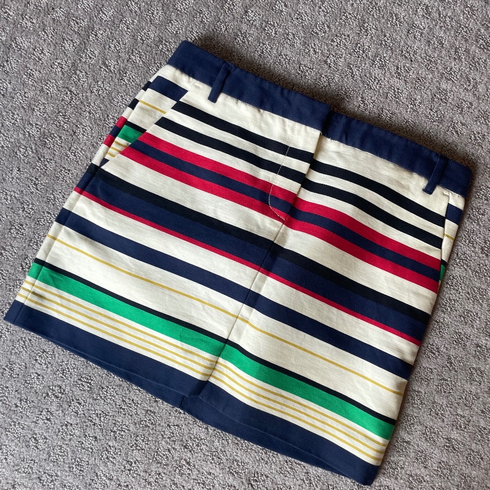 J. Crew Multi-Color Stripe Mini Skirt - image 2